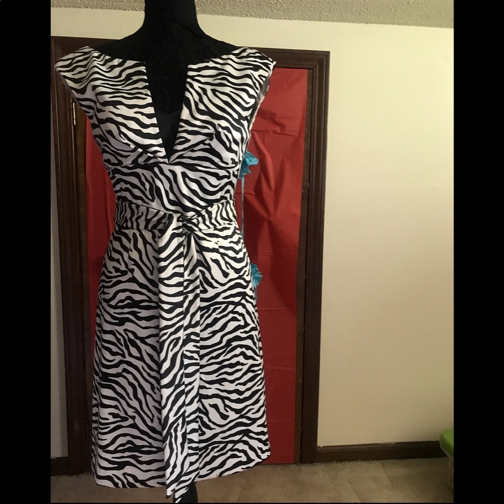 White House|Black Market ZebraPrint Cocktail Dress